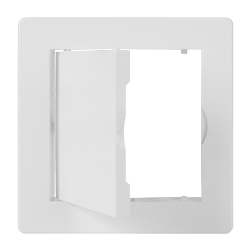 4x4 Access Panel for Drywall and Ceiling – White ABS Plastic Door Panel, Wall Hole Cover Plate - Rustproof, Easy Access and Installation, Hinged Door for Plumbing, Network Cables and HVAC - size: 4 X 4 [Wall Opening]
