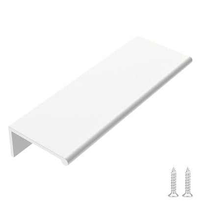 goldenwarm 5 Pack White Finger Edge Pulls Drawer Finger Pulls Kitchen Hardware Handles Bedroom Dresser Drawers, 3in Hole Centers - color: White, size: 3in(76mm) Hole Centers