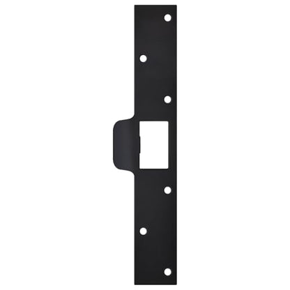 Nuk3y SP125 Security Door Latch Strike 1-1/4 inch x 7-7/8 inch (Matte Black) - color: Matte Black