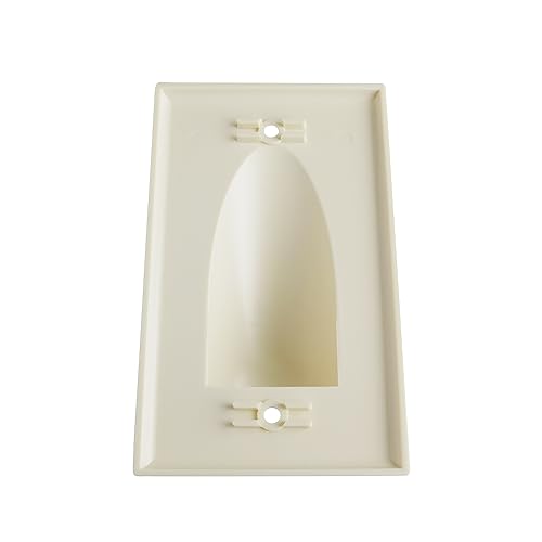 Skywalker Single Gang Bundled Cable Wall Plate (Almond) - color: Almond