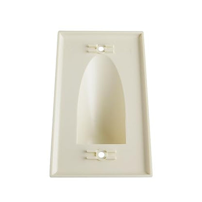 Skywalker Single Gang Bundled Cable Wall Plate (Almond) - color: Almond