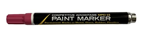 Enamel Paint Markers MPD-15 | PINK - 1 Pack | Permanent Marks on Metal, Glass, Rubber, Plastic & more, Waterproof UV Resistant - color: Pink