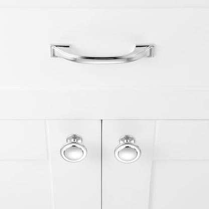Polished Chrome Cabinet Knobs Chrome Drawer Knobs, 10 Pack 1-1/4 Inch, 8222 Round Single Hole Cabinet Pulls for Kitchen Cabinets Drawers Bedroom Dresser Cupboard Bathroom Vanity - color: Polished Chrome, size: 1-1/4 Inches, style: 10 Pack Round Knob