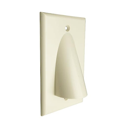 Skywalker Single Gang Bundled Cable Wall Plate (Almond) - color: Almond
