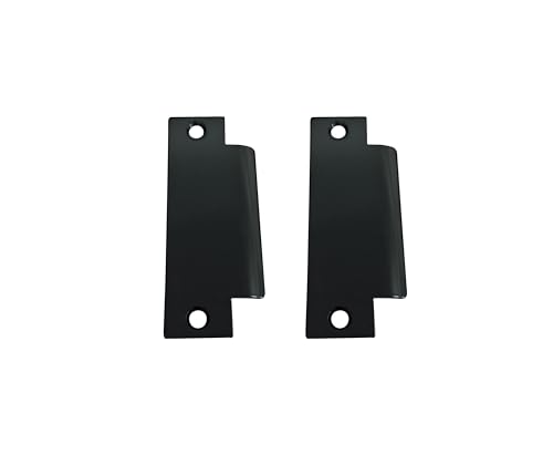 QCAA Steel T-Shape Strike, Filler Plate for ANSI Strike, Cylindrical Lock Prep, 4-7/8" x 1-1/4", Matte Black, 2 Pack, MIT - color: Matte Black(T-Shape), size: 2 Pack