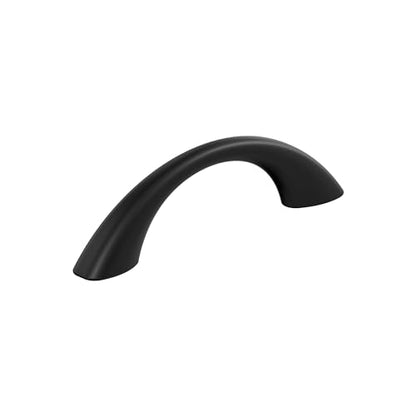 Amerock BP37230FB Matte Black Cabinet Pull | 3 inch (76mm) Center-to-Center Cabinet Hardware | Vaile | Furniture Hardware | Drawer Pull - color: Matte Black, size: 3 inch (76mm) Center-to-Center, style: Single