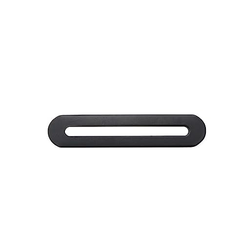 Xiaoyztan 6 Pcs Furniture Repair Fixing Plates Slotted Hole Steel Mending Plates Straight Brackets Thickened Steel Joining Plates Single Slot 3.5x0.75in Black