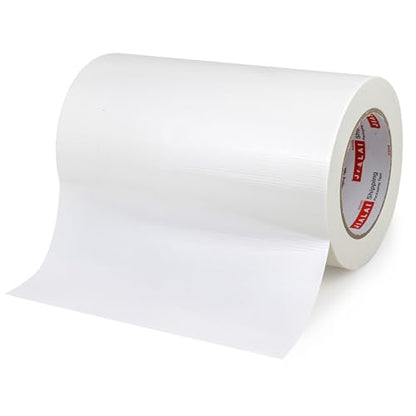 Wide Duct Tape, Industrial Grade 30Yards (90 ft) Wide 8'' Tape Duct, 9 Mil Heavy-Duty, Waterproof, Strong, Flexible, No Residue, for Crafts & Home Improvement (White, 8'' x 90ft) - color: White, size: 8'' x 90ft