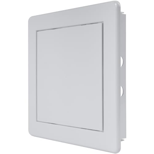 Vent Systems White ABS Plastic Access Panel 6 x 6 Inch (Cut-Out) - Access Door for Drywall, Wall, Ceiling - Electrical, Plumbing Service Wall Hole Cover - Inspection Door - 6.6 x 6.6 Inch (Outer) - size: 6 X 6 Inch / 150 X 150 Mm