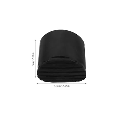 NUOBESTY 2pcs Non Slip Folding Ladder Feet Mat Rubber Foot Pads Covers Ladder Non Slip Stabilizer Leg Pads Floor Protectors for Furniture Black