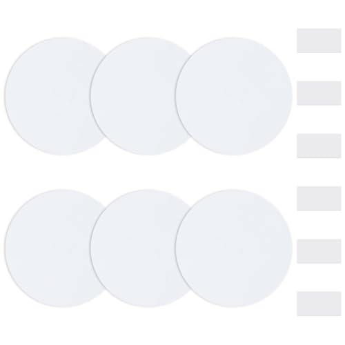 Round Wall Hole Cover Plate, 6Pcs PVC Plastic Ceiling Cover Blank Round Decorative Wall Plate for Holes,Scratches(Pure White,95mm) - color: White,3.7in, size: Round-6pcs