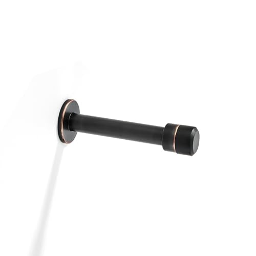 Khtumeware 3" Oil Rubbed Bronze Premium Door Stoppers,Metal Solid Rigid Door Stop 2 Pack, Sound Dampening Door Stop Bumper Wall Protetor,Venetian Bronze - color: Oil Rubbed Bronze