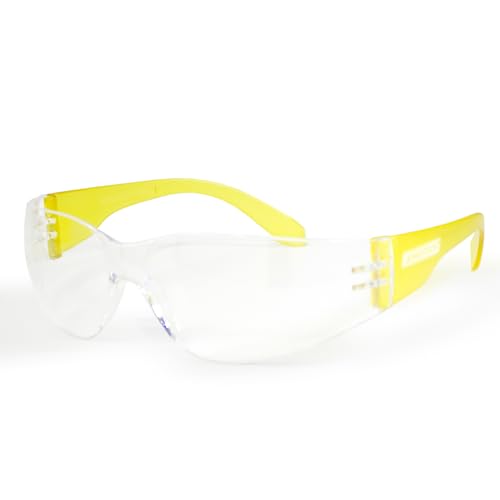 JORESTECH Safety Glasses, ANSI Z87+ Compliant, Impact-Resistant Polycarbonate Lenses, UV Protection, Anti-Scratch Coating, 12-Pack - color: Yellow-clear
