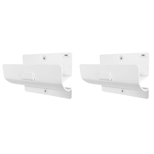 Ladder Hangers for Garage Wall - Set of 2 Ladder Hooks - Use as Ladder Holder Wall Mount or Step Ladder Hanger - color: White, size: Pack of 2 Hooks