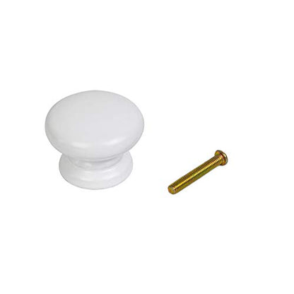 10PCS Drawer Knob Pull Handle White Wooden Cabinet Knobs for Home Office Kitchen Cupboard Dresser DIY - color: White