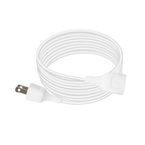 Polarity White Extension Cord 15FT 625W Extension Cords Thin Two Prong for Indoor Use Power Strip Outside Cables with Single Plug Ideal for Christmas Lights, Lamps, Cameras, Small Appliances (1 Pack) - size: 15FT White (1 Pack)