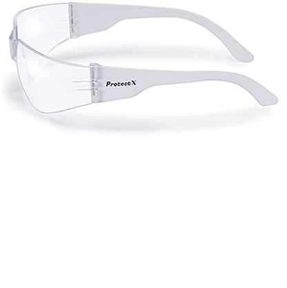 ProtectX Safety Glasses for Men & Women, Safety Sunglasses with Anti-Fog Scratch Resistant Lenses, Non-Slip Grips, ANSI Z87.1 - color: Skywalker Clear 12 Pk