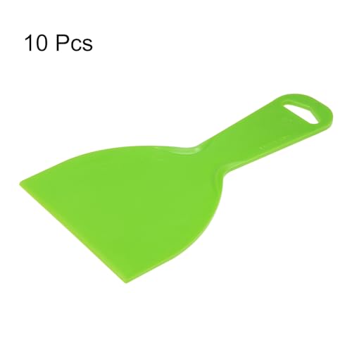 HARFINGTON 10pcs Putty Scraper 4" Flexible Plastic Putty Knives for Taping Drywall Spreading Painting Wall Scratching - color: Green, size: 4"