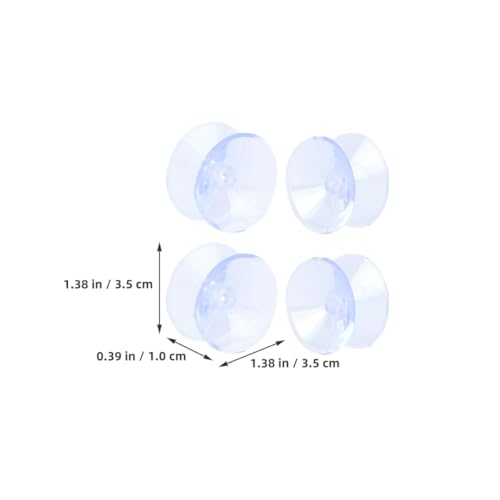 16pcs Double-Sided Suction Cup Glass Table Bumpers, Non-Adhesive Anti-Slip Rubber Furniture Pads with 35mm Diameter for Glass Table Top Protection and Stabilization