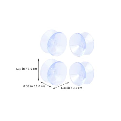 16pcs Double-Sided Suction Cup Glass Table Bumpers, Non-Adhesive Anti-Slip Rubber Furniture Pads with 35mm Diameter for Glass Table Top Protection and Stabilization