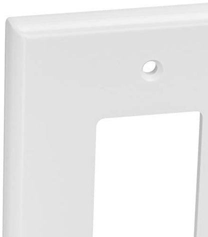 Leviton 2-Gang 1-Toggle 1-Decora/GFCI Device Combination Wallplate, Oversized, Thermoset, Device Mount, 1 Pack, 88605, White