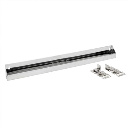 Rev-A-Shelf 28" Slim Tip-Out Sink Tray for Kitchen and Bathroom Base Cabinets, Large Pull Out Stainless Steel Storage Organizer, Silver, 6541-28-52 - size: 28" x 3" x 1.7"