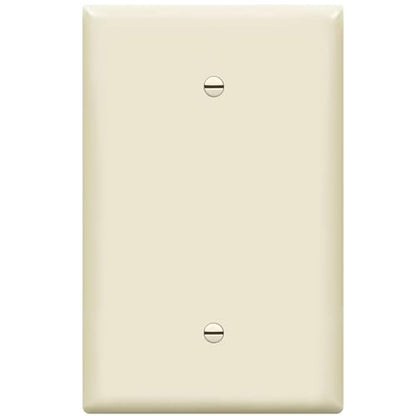 ENERLITES Blank Device Wall Plate, Jumbo Blank Cover, Gloss Finish, Oversized 1-Gang 5.5" x 3.5", Polycarbonate Thermoplastic, 8801O-LA, Light Almond - color: Light Almond, size: Over-Size