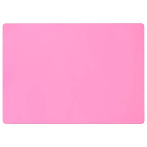 Gartful Extra Large Silicone Mats for Countertop, 28" by 20" Multipurpose Mat, Counter Table Protector, Desk Saver Pad, Placemat Nonstick Nonskid Heat-Resistant Pad, Pink - color: Pink, size: XL-28" x 20"x 0.03"