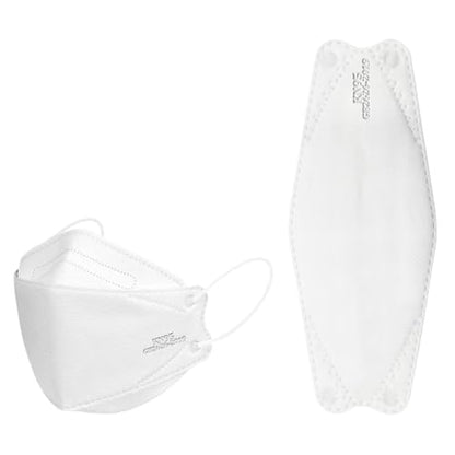 akgk KN95 Face Masks 50 Pack, 5-Ply Disposable White Face Mask Against PM 2.5 Smoke & Dust, Filtration Efficiency 95% - color: Z-50 Pack-white