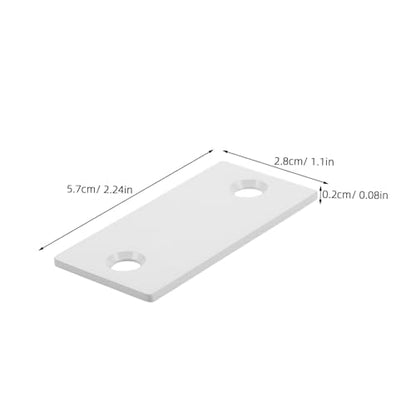 OSALADI Door Repair Plate 2.24X1.10 Inch Door Hole Repair Gasket with 4 Screws Cabinet Hinge Plate Deadbolt Cover Door Edge Hole Filler for Home Office Door Strike
