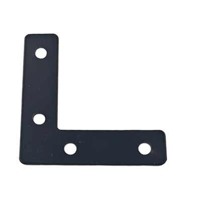 20PCS (60x60mm) Flat L Brackets Corner Braces, Heavy Duty Steel Right Angle Support Plates for Furniture, Shelves, Photo Frames, Cabinet Repair (Black) - size: 2.36" x 2.36", style: Black