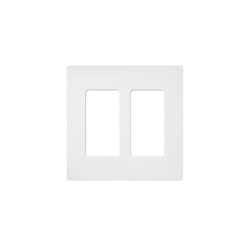 Lutron Claro Light Switch Cover Plate, 2 Gang Wallplate, for Decorator Light Switches, Screwless Switch Plate Cover, Satin, SC-2-SW, Snow - color: Snow, size: 1 Pack