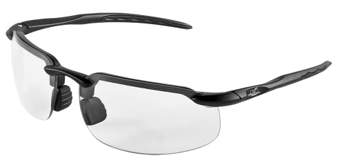 Bullhead Safety Eyewear Swordfish Glasses - Anti-Fog, Lightweight, Impact/Scratch Resistant, UV Blocking Sunglasses for Hunting/Shooting, Outdoor Sports, Construction, Variable Tint/Matte Black - color: Variable Tint Lens, Matte Black Frame, style: Anti-f