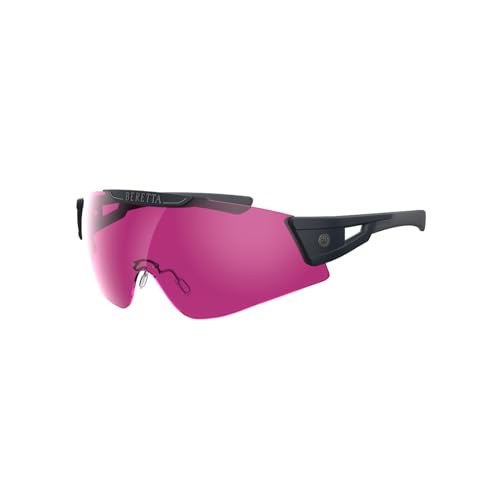 Beretta Intermask Wraparound Design Adjustable Protective Shooting Eyeglasses with Interchangeable Lenses (3 Colors per Pack) - color: Yellow & Magenta & Orange
