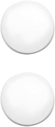 Large Door Stoppers for Wall (4 Pack) – 3.25" White Plastic Wall Protectors with Strong Adhesive – Shock Absorbent & Quiet – Stops Damage from Door Knobs – Stick-On, No Tools Needed