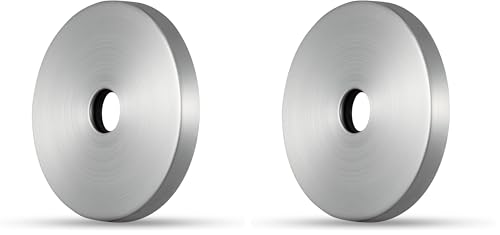 OFFO 4.5" Extra Large Shower Arm Flange Brushed Nickel in Outer Diameter Replacement Shower Head Arm Escutcheon Plate Suitable for Most Brands Shower Head Arms (Pack of 2) - color: Brushed Nickel, size: 4.5 in (Pack of 2)