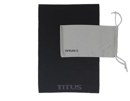 TITUS G20 All Sport Safety Glasses Shooting Eyewear Motorcycle Protection ANSI Z87+ Compliant - color: Black Frame - Smoke Lens - With Pouch
