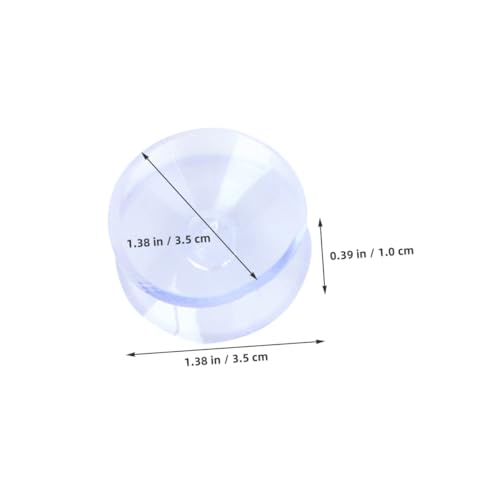 STOBOK 16pcs Table Top Bumper: Anti Slide and Scratch 35 Mm Transparent Non-Adhesive Rubber Pads for Table Top Spacer to Avoid The Movement of Glass - size: 3.50X3.50X1.00CM