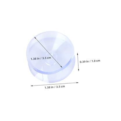 STOBOK 16pcs Table Top Bumper: Anti Slide and Scratch 35 Mm Transparent Non-Adhesive Rubber Pads for Table Top Spacer to Avoid The Movement of Glass - size: 3.50X3.50X1.00CM