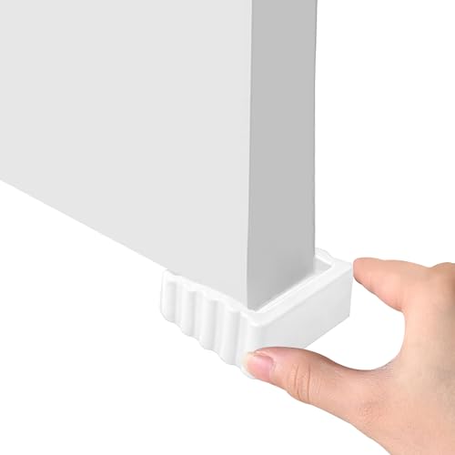 Two-Way Door Stoppers, Doorstop Wedge, Small Size Cube Rubber Door Stops,White 2PCS - color: White x2
