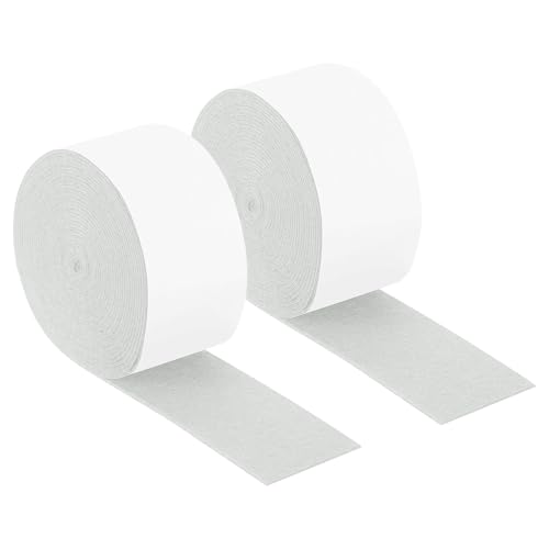 uxcell Felt Strips with Adhesive Backing, 2 Rolls 2" x 193" x 0.06" Anti Scratch Furniture Felt Tapes Self-Stick Pads for Protecting Hardwood Floor, White - color: White, size: 2"x193"x0.06"