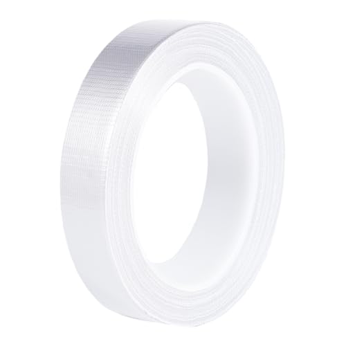 White Duct Tape 1 Inch x 33 Yards, Heavy Duty Waterproof Repair Tape, Straight Hand-Tear Cloth Tape for DIY Craft, Camping Gear, Home Maintenance & Packing - color: White
