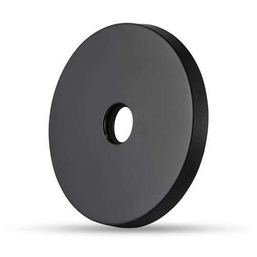 OFFO 4.5" Extra Large Shower Arm Flange in Outer Diameter Replacement Shower Head Arm Escutcheon Plate Suitable for Most Brands Shower Head Arms, Matte Black - color: Matte Black, size: 4.5 in