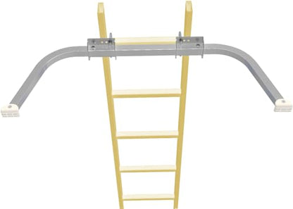 Ladder Stabilizer Accessory for Roof Gutter, Wing Span/Wall Ladder Standoff, Heavy Duty Extension Ladder Stabilizer, Easy Use, 375 lbs Weight Rating - color: Silver/Gray