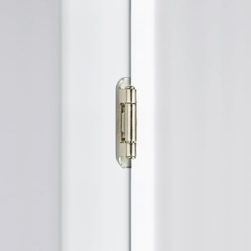 4 Pack (2 Pairs) 1/2" Overlay Cabinet Hinges, Brushed Nickel Self-Closing Semi-Concealed Partial Wrap Face Frame Hinges for Cabinet Doors - color: Brushed Nickel
