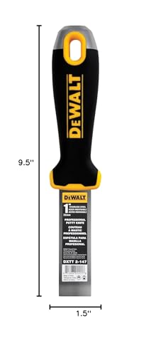 DEWALT 1" Putty Knife | Stainless Steel w/Soft Grip Handle | DXTT-2-147 - size: 1-Inch