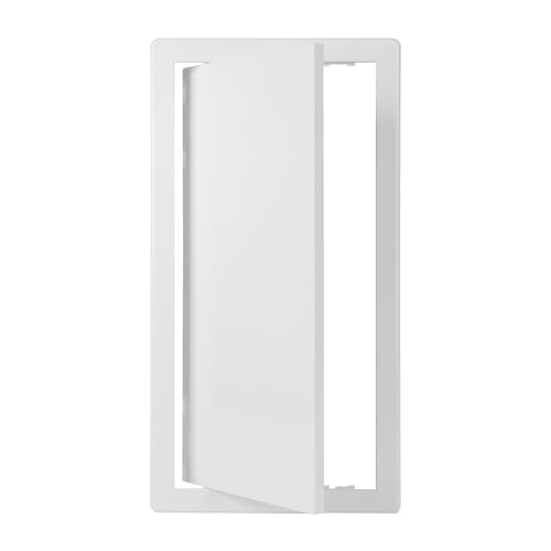 8x16 Access Panel for Drywall and Ceiling – White ABS Plastic Door Panel, Wall Hole Cover Plate - Rustproof, Easy Access and Installation, Hinged Door for Plumbing, Network Cables and HVAC - size: 8 X 16 [Wall Opening]