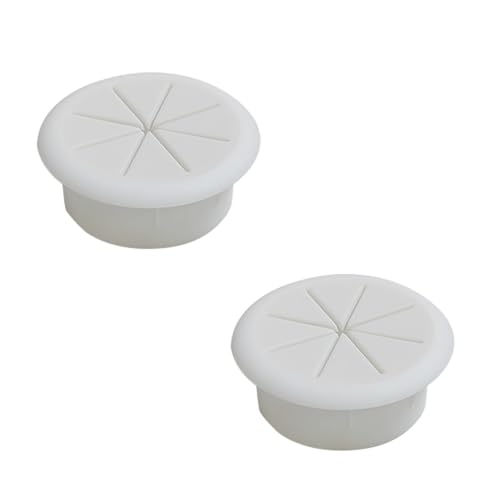 2 Pcs 2 Inch (50mm) Cable Grommet, Flexible Desk Hole Cover,Flexible Desk Grommet, Flexible Desk Grommets, Flexible Desk Cord Grommets, Flexible Desk Cable Grommet (White) - color: White
