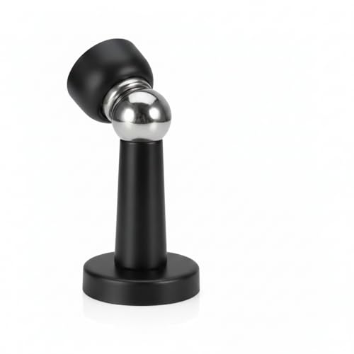 Door Stopper, Heavy Duty Stainless Steel, Strong Magnetic Stop, Catch, Powerful Holder for Bedroom, Bathroom, Kitchen, Keep Your Door Open (Black)