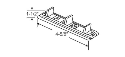 8-209-4 Bypass Floor Guide Adjustable Gray - Pack of 4
